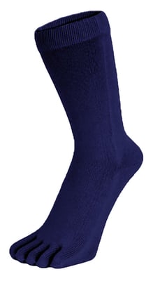 TOETOE - Mens & Ladies Essential Mid Calf Soft Breathable Cotton Toe Socks - Navy