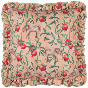 Wylder Tropics Okara Elephant Printed Ruffle Cushion Cover
