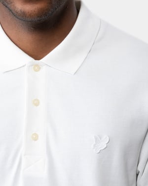 Lyle & Scott tonaal Eagle wit poloshirt