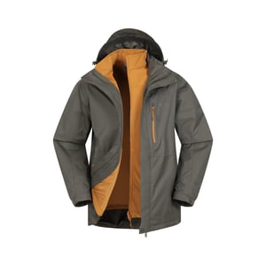 Mountain Warehouse Heren Bracken Extreme 3 in 1 Waterdichte Jas (Groen)