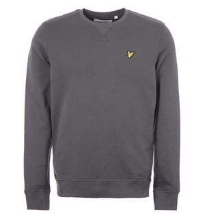 Lyle & Scott sweatshirt van biologisch katoen met ronde hals - Gunmetal