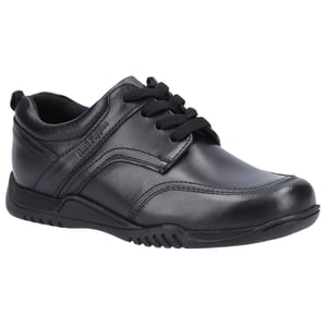 Hush Puppies Boys Harvey Leather School Shoes (Black)