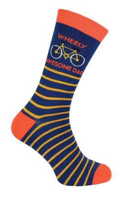 Mr Heron - Mens Dad Socks | Novelty Bamboo Socks | Breathable Soft | Fathers Day Gift for Amazing Dad - Dad Socks (Navy)