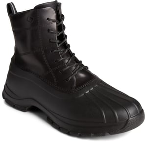 Sperry Duck Float Leather Black Wellington Boots