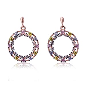 Orphelia 'Ardelle' Dames 925 Sterling Zilveren Oorbellen - Roze ZO-7464