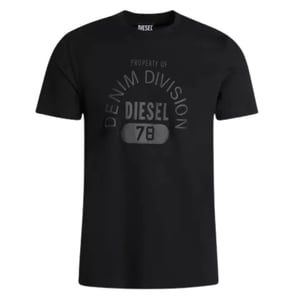 Diesel Property Of Denim Division Logo Zwart T-shirt