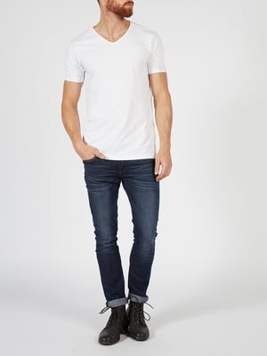 Petrol Industries - Heren 2-pack Basic T-shirts V-Hals  - Wit