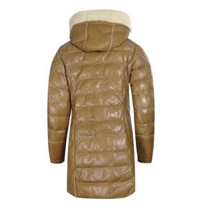Parajumpers Demi speciaal bruin lang leren donsjack
