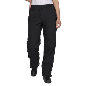 Island Green Womens/Ladies Drop Hem Waterproof Trousers (Black)