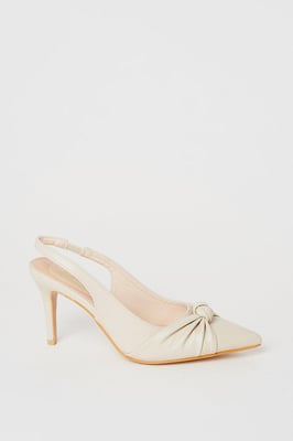Deja Knot Detail Slingback Stiletto Court Shoes