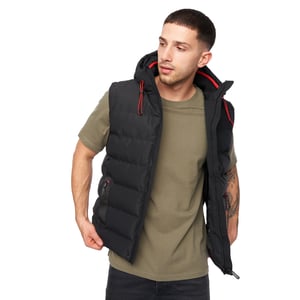 Crosshatch Heren Kampleys Gilet met reliëf (Zwart)