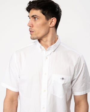 GANT Mens Regular Fit Short Sleeve Poplin Shirt