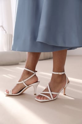 Wheres That From Womens 'Ariyah' Multi Strap Cross Over Mid Heels