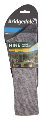 Bridgedale - Mens Hiking Lightweight Merino Wool Socks - Grey