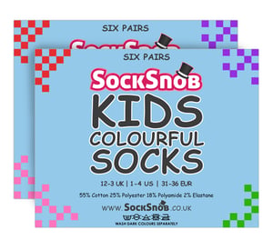 12 par multipack färgglada fritidsstrumpor i bomull för barn | Sock Snob | enfärgade klädstrumpor för pojkar och flickor - Lilac