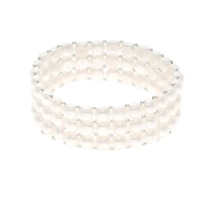 Armband 3 Rijen Echte Zoetwater Parel - 4 mm