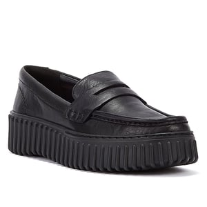 Clarks Torhill Penny Läder Dam Svarta Komfortskor