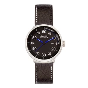 Vereenvoudig het 7100 horloge met leren bandje met datum
