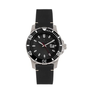 Nautis Dive Pro 200 horloge met leren band en datum