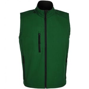 SOLS Heren Rallye Soft Shell Bodywarmer Jacket (Fles groen)