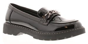Apache Womens Shoes Work School Kilburn Slip On black patent