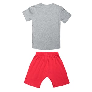 Boy's adidas Baby And Infant Logo Summer Set in Grey red
