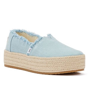 TOMS Washed Denim Valcia Pastellblå Damblå Espadriller