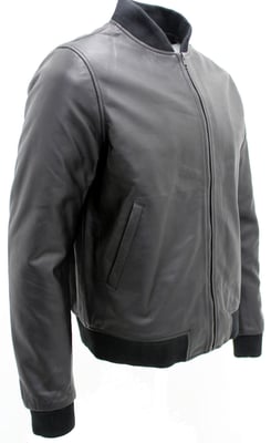 Varisty leren bomberjack