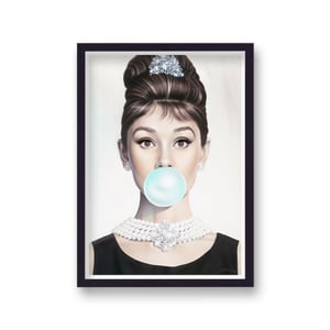 Audrey Hepburn Bubble Gum Pop Art