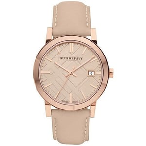 Burberry BU9014 Tan Dial Leather Strap Women's Watch