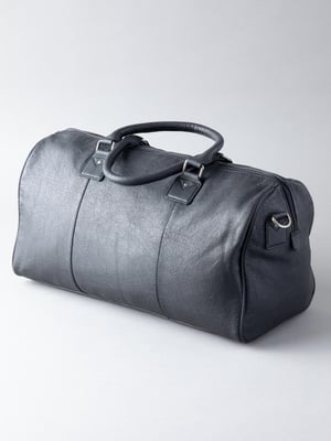 Discoverer Medium Leather Holdall in Black