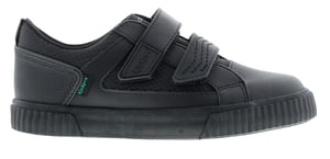 Kickers Boys School Shoes Tovni Twin Flex Leather  black