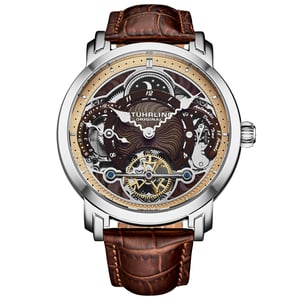 Celestial Timekeeper 1017 Dual Time Automatic Skeleton Watch