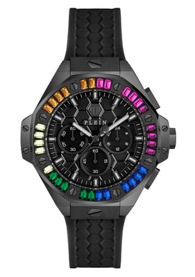 Philipp Plein Plein Chrono Royal Unisex Zwarte Horloge PWPSA0724
