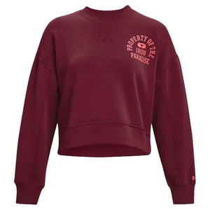 Under Armour Project Rock Womens Burgundy Fleece Sweater