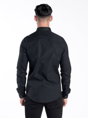 Luke 1977 Men's The Butchers Pencil Slim Fit Smart Shirt in Black