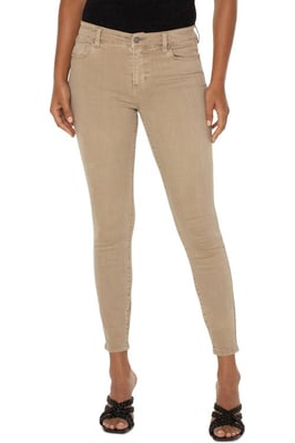 Piper Hugger Enkel Skinny Biscuit Tan jeans