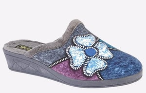 Sleepers Kimberly Flower Slippers Womens