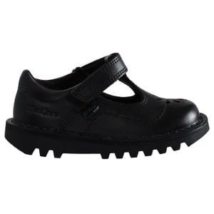 Kickers T-Bar Flutter Barn Svarta Skor