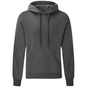 Fruit of the Loom Volwassenen Unisex klassiek sweatshirt met capuchon (Donkergrijs)