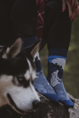 SPOX SOX - Mens & Ladies Mismatched Novelty Odd Socks - Wolves
