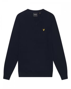 Lyle & Scott Cotton Merino Mens V-Neck Jumper