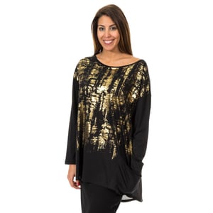 Långärmad t-shirt med båthals för kvinnor 10DML0437