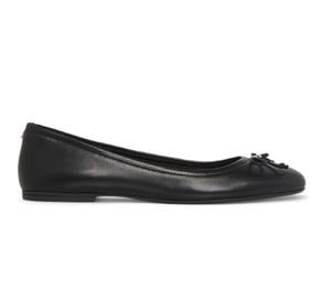 Windsor Smith Black Leather Bellarina Mocassin Flat Shoes - Babydoll