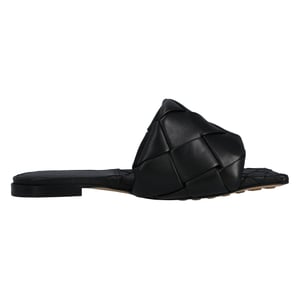 Bottega Veneta Lido Platte Sandalen zwart