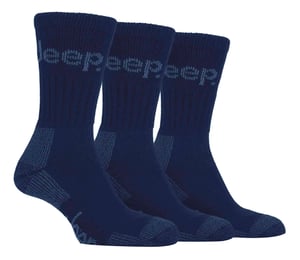 Mens 3 Pair Jeep Terrain Cushion Sole Walking Hiking Work Socks