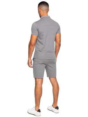 Enzo | Heren Polo Trainingspak Set - Grijs