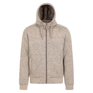 Mountain Warehouse Mens Nevis II Faux Fur Hoodie (Beige)