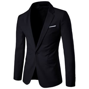 Svart Casual Blazer Slim Fit Business Blazer