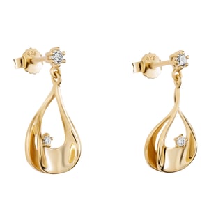 Orphelia 'Etoile' Dames Oorbellen van 925 Sterling Zilver - Goud ZO-7524/G